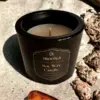 oriental amber and sweet wood soy wax candle Moolea