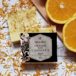 orange with calendula soap bar Moolea