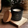 Amber vanilla and patchouli soy wax candle Moolea
